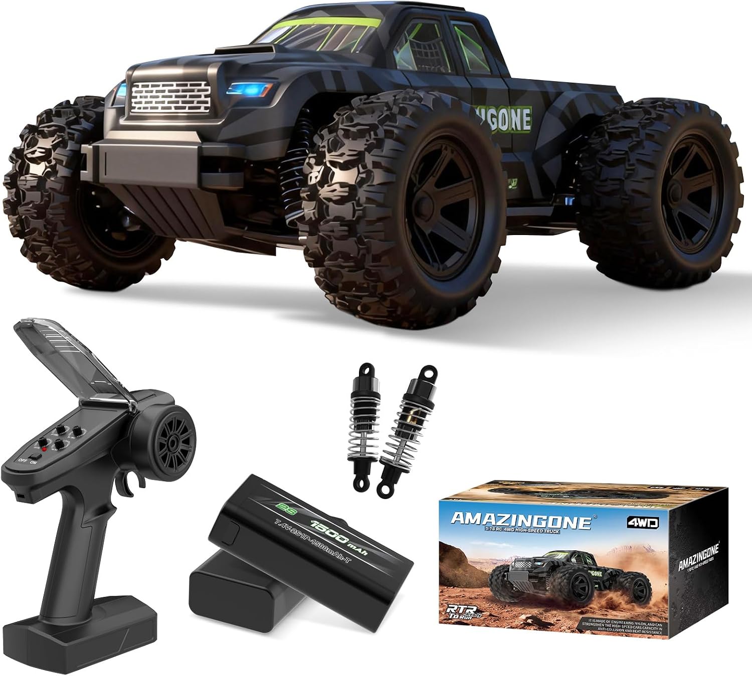 Rc Hobby Grade Monster Truck - JT18W Coche RC 4WD de Alta
