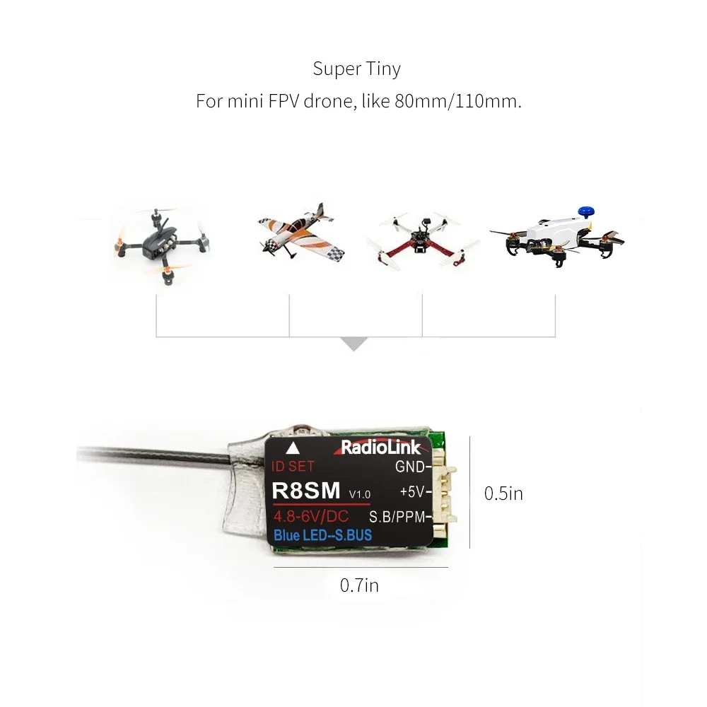 Radiolink R8SM, receptor RC de - Receiver Sbus 8Ch reseña y precio