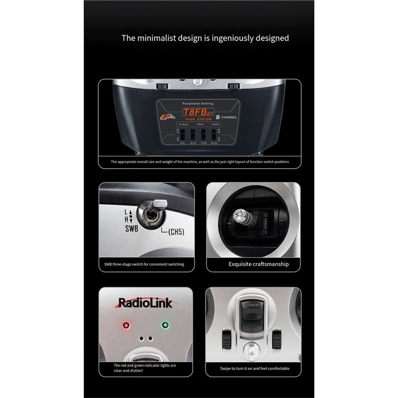 Radiolink T8FB Transmisor de 8 - Receiver Sbus 8Ch reseña y precio