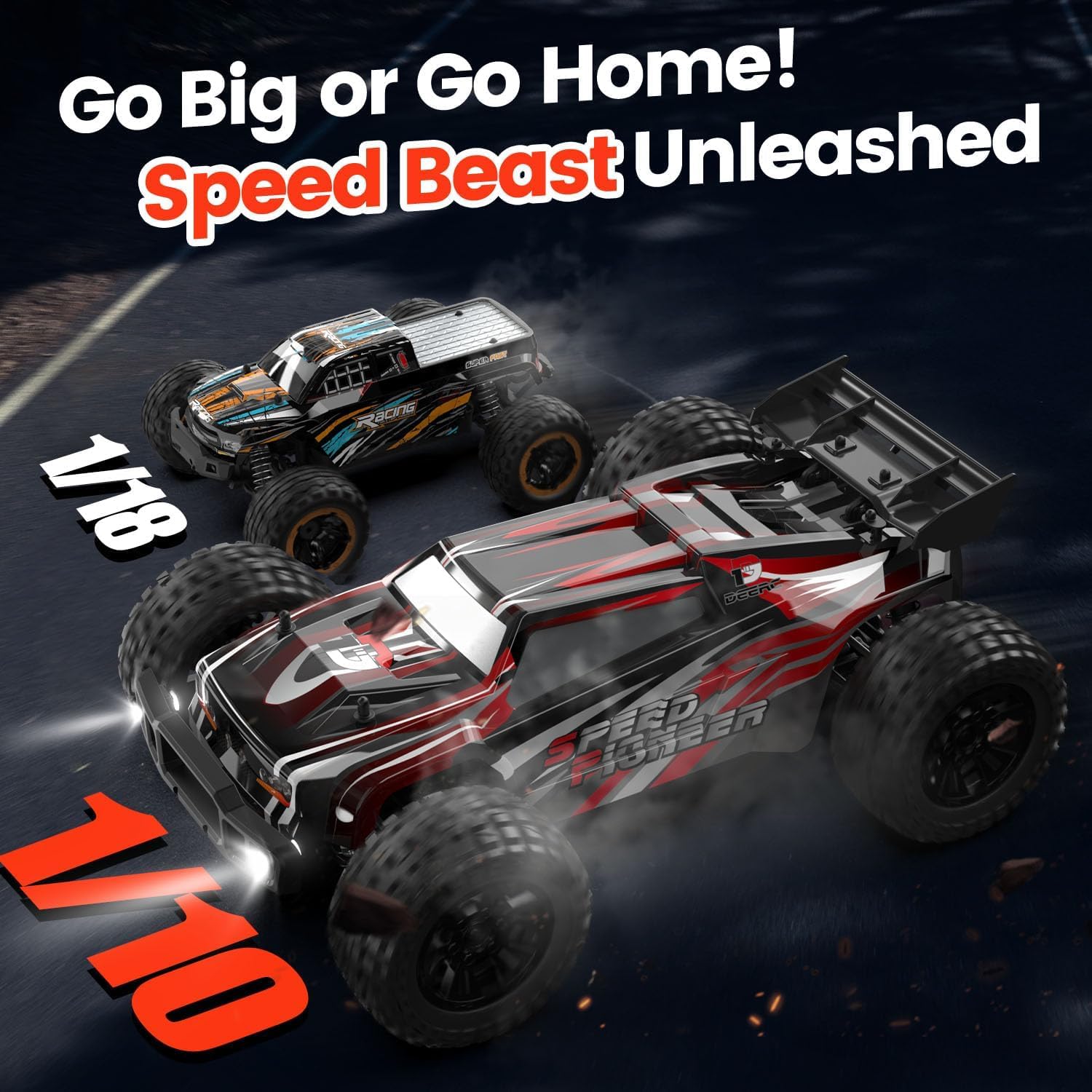 Coche RC grande a escala 1:10  - Rc Hobby Grade Monster Truck reseña y precio
