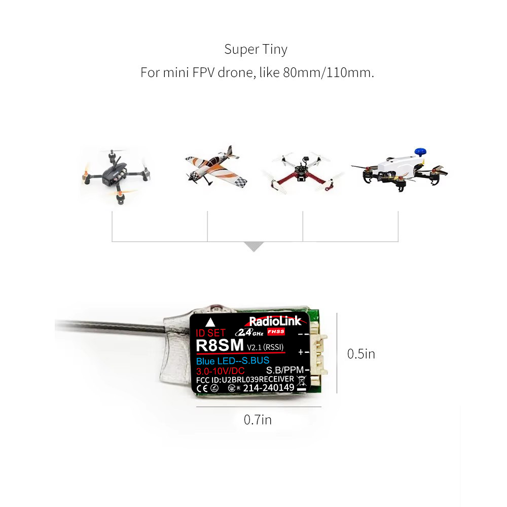 RadioLink R8SM 8CH 2.4GHz Rece - Receiver Sbus 8Ch reseña y precio